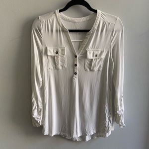 A New Day white Henley top, size Small